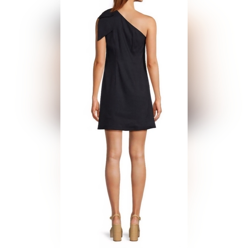 Antonio Melani Asymmetrical One-shoulder Navy Dress, Size 18 - Picture 2 of 9